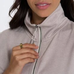 Halo Relaxed Half Zip | Oyster Heather 17 Halo Relaxed Half Zip | Oyster Heather -Funktion One Style 0098 VW269HOY 3277