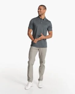 Zephyr Polo | Smoked Beryl Heather -Funktion One Style V1000HSY FA23 M ECOMM TOPS FULL 4