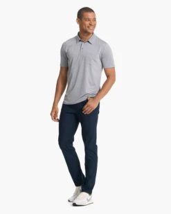 Zephyr Polo | Heather Grey -Funktion One Style V1000HTG FA22 M ECOMM FULL 0271