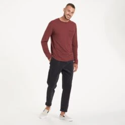 Long-Sleeve Rise Tee | Red Clay -Funktion One Style V1001RCL 1769