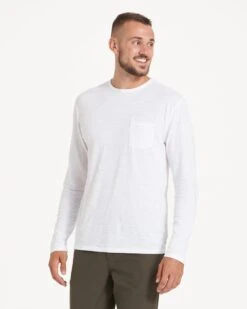 Long-Sleeve Rise Tee | White -Funktion One Style V1001WHT 2052