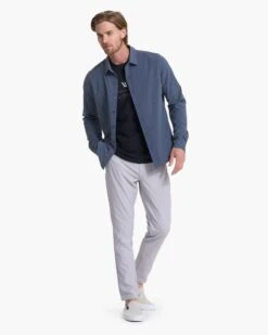 Long Sleeve Bridge Button Down | Azure -Funktion One Style V1002AZR 2536