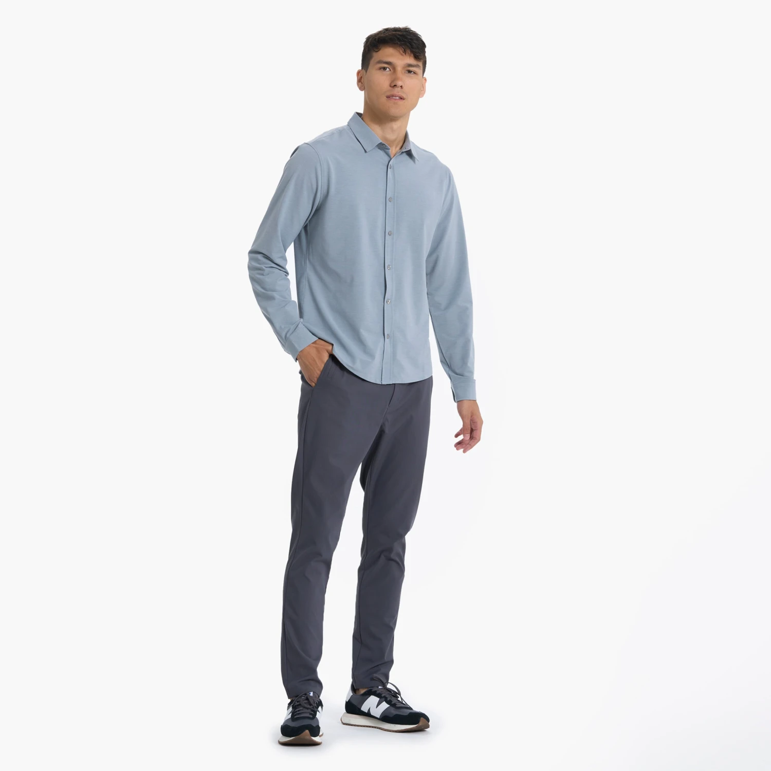 Long Sleeve Bridge Button Down | Light Cloud 7 Long Sleeve Bridge Button Down | Light Cloud - Image 5