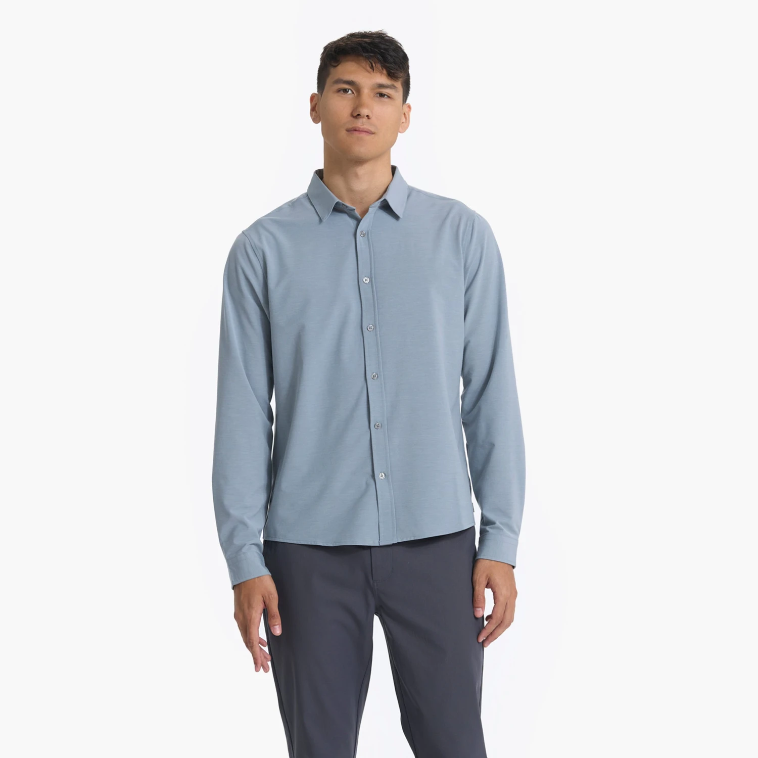 Long Sleeve Bridge Button Down | Light Cloud 5 Long Sleeve Bridge Button Down | Light Cloud - Image 3