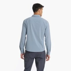 Long Sleeve Bridge Button Down | Light Cloud 11 Long Sleeve Bridge Button Down | Light Cloud -Funktion One Style V1002LCL 00158