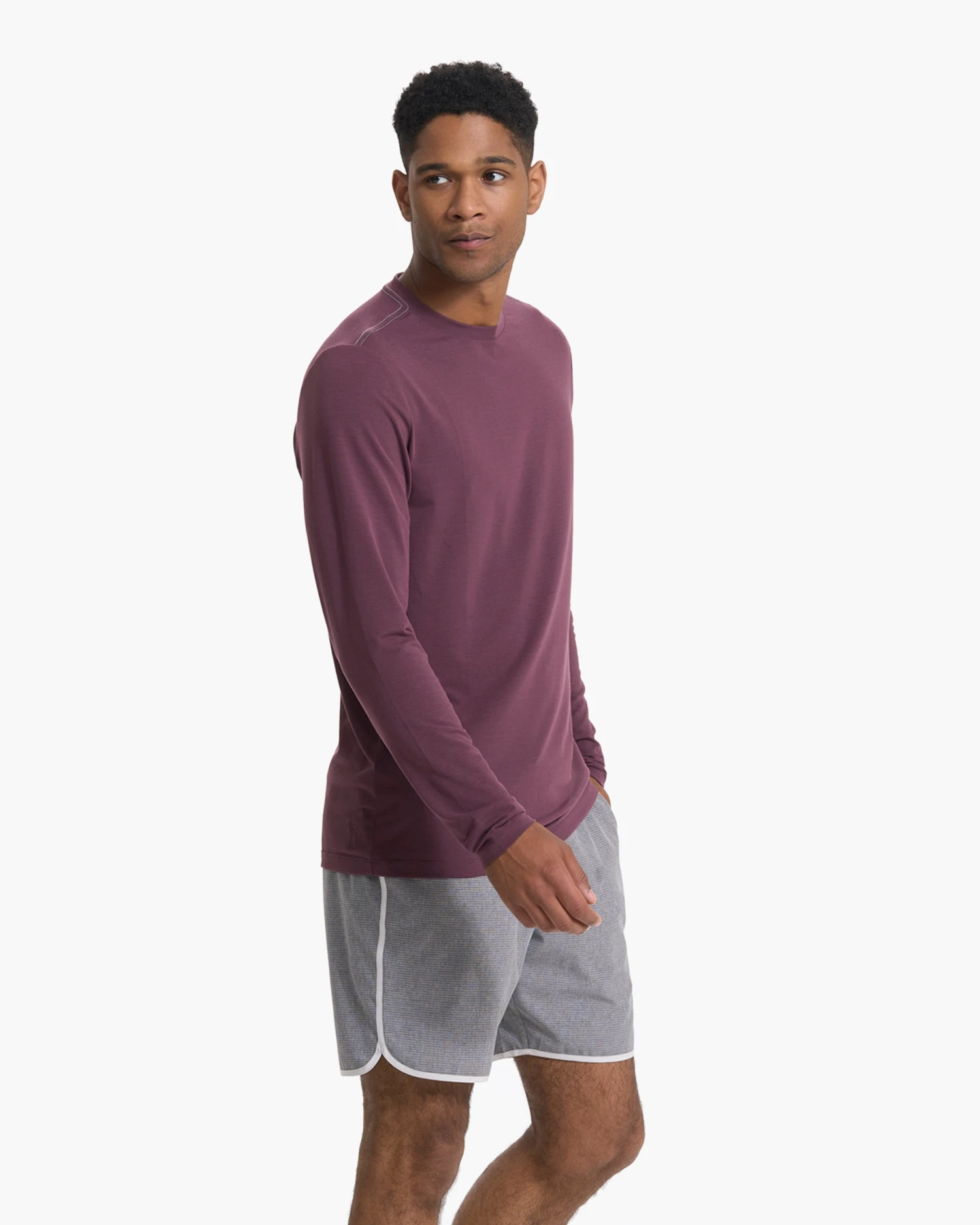 Long Sleeve Current Tech Tee | Chestnut 5 Long Sleeve Current Tech Tee | Chestnut - Image 3