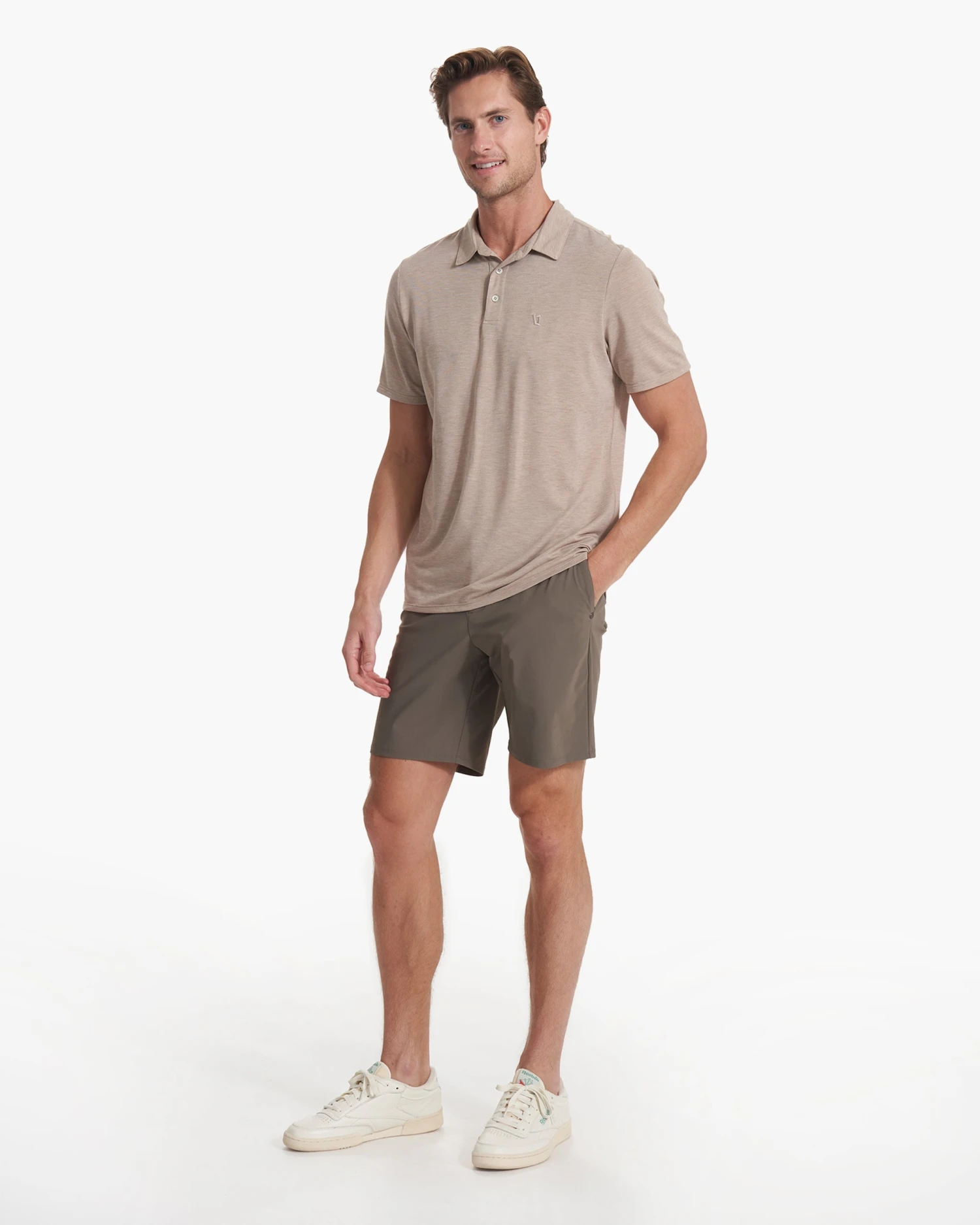 Knit Twill Polo | Camel Heather 7 Knit Twill Polo | Camel Heather - Image 5
