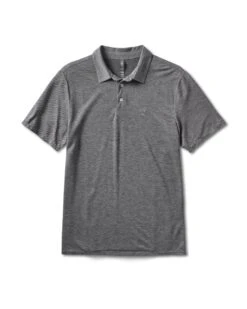 Knit Twill Polo | Heather Grey