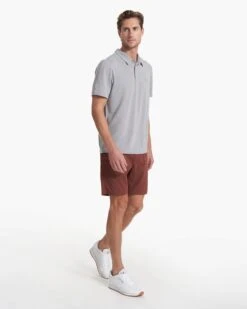 Knit Twill Polo | Steel Heather 12 Knit Twill Polo | Steel Heather -Funktion One Style V1004STH SP23 M ECOMM TOPS DETAIL 0745 1X1 bba223e3 e429 435f 938b 0f740da1cf47