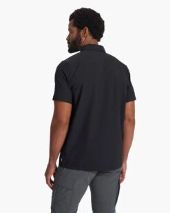 Short Sleeve Manhattan Button Down | Black -Funktion One Style V1024BLK SP23 M ECOMM TOPS DETAIL 0520 1X1 30ed9592 07f4 4adb a387 eccac4548003