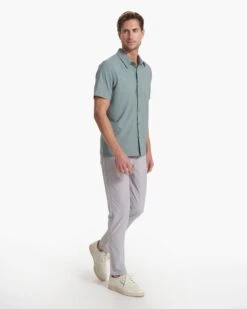 Short Sleeve Manhattan Button Down | Stormy -Funktion One Style V1024STY SP23 M ECOMM TOPS FULL 1140 1X1 3e00f664 43a3 4434 974d 9e0a805dd88b