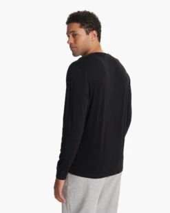 Long-Sleeve Ever Henley | Black -Funktion One Style V108BLK 1