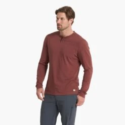Long-Sleeve Ever Henley | Cedar -Funktion One Style V108CED 00898