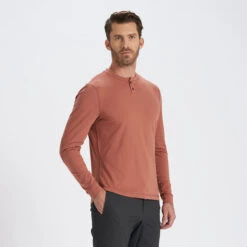 Long-Sleeve Ever Henley | Copper -Funktion One Style V108COP 2