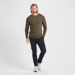 Long-Sleeve Ever Henley | Evergreen -Funktion One Style V108EVG 3