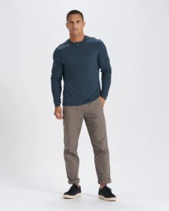 Long-Sleeve Ever Henley | Indigo -Funktion One Style V108IND 3