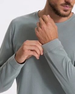 Long Sleeve Ever Henley | Stormy -Funktion One Style V108STY SP23 M ECOMM TOPS TOP 3123 1x1 cb1284e5 d038 4265 b88a 380fd75302e4