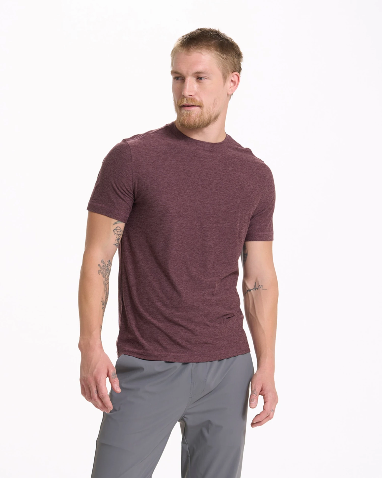 Strato Tech Tee | Chestnut Heather 4 Strato Tech Tee | Chestnut Heather - Image 2