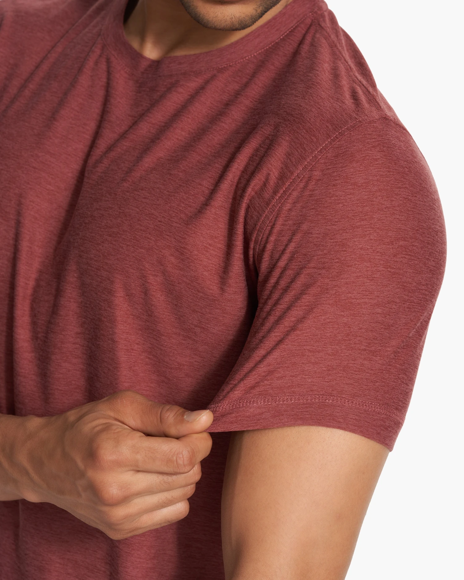 Strato Tech Tee | Earth Red Heather 5 Strato Tech Tee | Earth Red Heather - Image 3