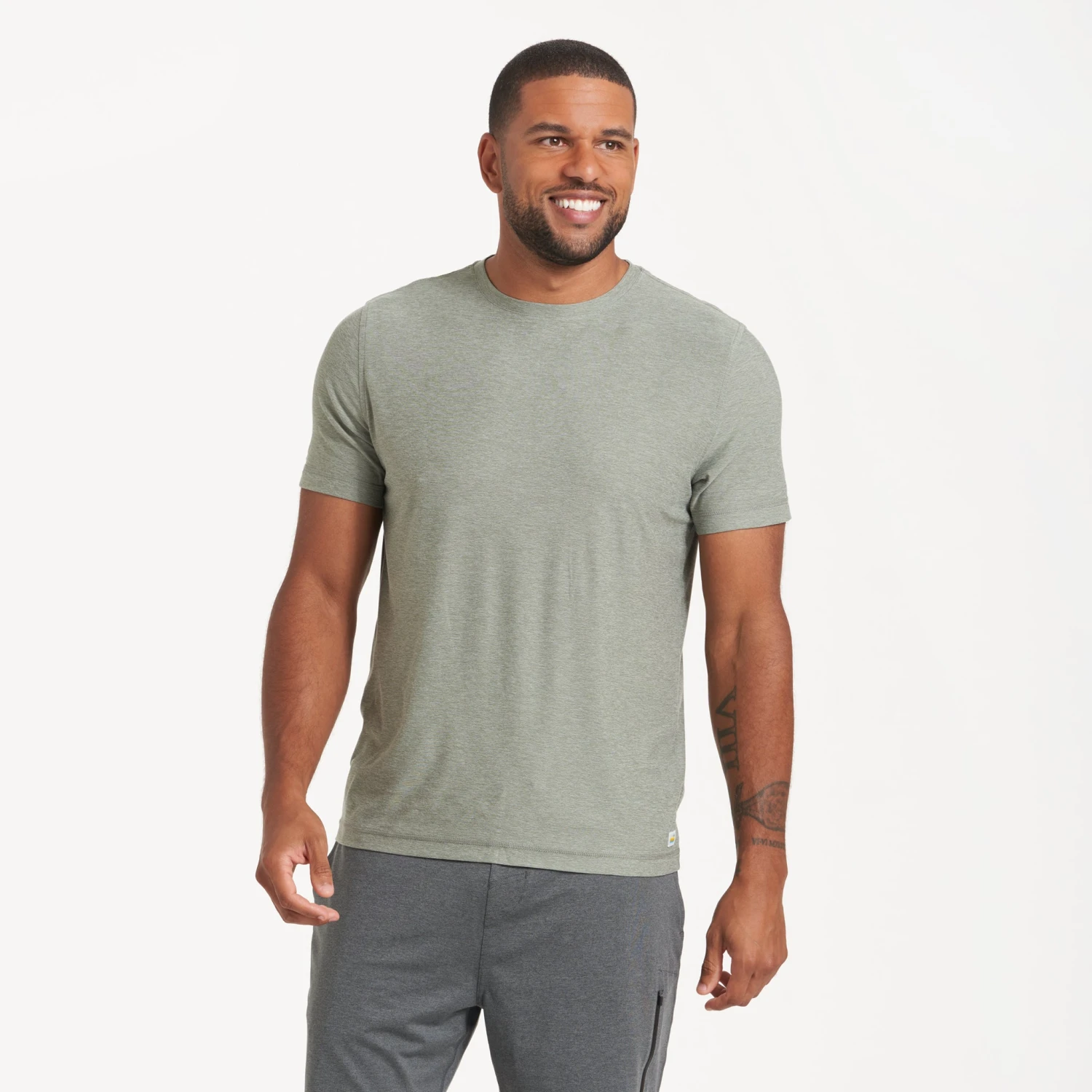 Strato Tech Tee | Eucalyptus Heather 4 Strato Tech Tee | Eucalyptus Heather - Image 2
