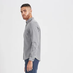 Bishop Long-Sleeve Button-Down | Light Grey -Funktion One Style V153LTG 2 update