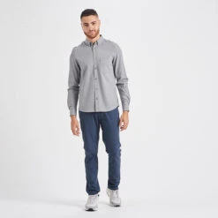 Bishop Long-Sleeve Button-Down | Light Grey -Funktion One Style V153LTG 4 update