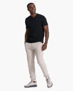 Short-Sleeve Ever Henley | Black -Funktion One Style V165BLK 4