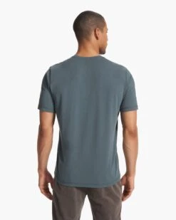 Short Sleeve Ever Henley | Lake -Funktion One Style V165LAK FA23 M ECOMM TOPS BACK TOPS 5