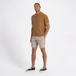 Short-Sleeve Ever Henley | Tobacco -Funktion One Style V165TOB 4