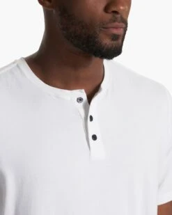 Short-Sleeve Ever Henley | White -Funktion One Style V165WHT SP22 M ECOMM TOPS 1088 1X1 updated