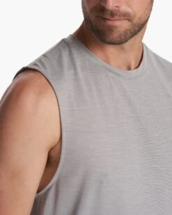 Zephyr Muscle Tee | Heather Grey -Funktion One Style V167HTG 2