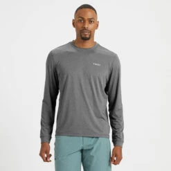 Long-Sleeve Uluwatu Water Tee | Charcoal Heather -Funktion One Style V171HCC 1