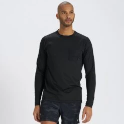 Long-Sleeve Tradewind Performance Tee | Black -Funktion One Style V177BLK 1 update