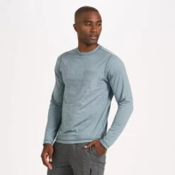 Long-Sleeve Tradewind Performance Tee | Steel Blue Heather -Funktion One Style V177HSB 1 1650c60e f19a 49cc 9700 8e7f38392115