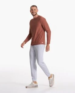 Long Sleeve Strato Tech Tee | Copper Heather -Funktion One Style V178HCO SP23 M ECOMM TOPS FULL 3660 1X1 855f6292 964a 4621 9d8d e93ac47ed569