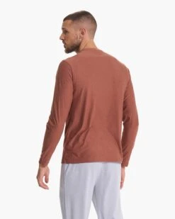 Long Sleeve Strato Tech Tee | Copper Heather -Funktion One Style V178HCO SP23 M ECOMM TOPS TOP 3709 1X1 fe49a0a0 5b0c 42b5 9cf3 160884d71720