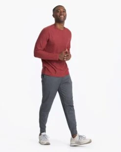 Long-Sleeve Strato Tech Tee | Currant Heather -Funktion One Style V178HUT 00520