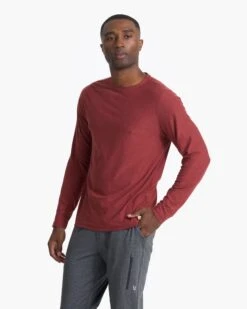 Long-Sleeve Strato Tech Tee | Currant Heather -Funktion One Style V178HUT 00544