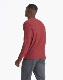 Long-Sleeve Strato Tech Tee | Currant Heather -Funktion One Style V178HUT FA22 M ECOMM 00570
