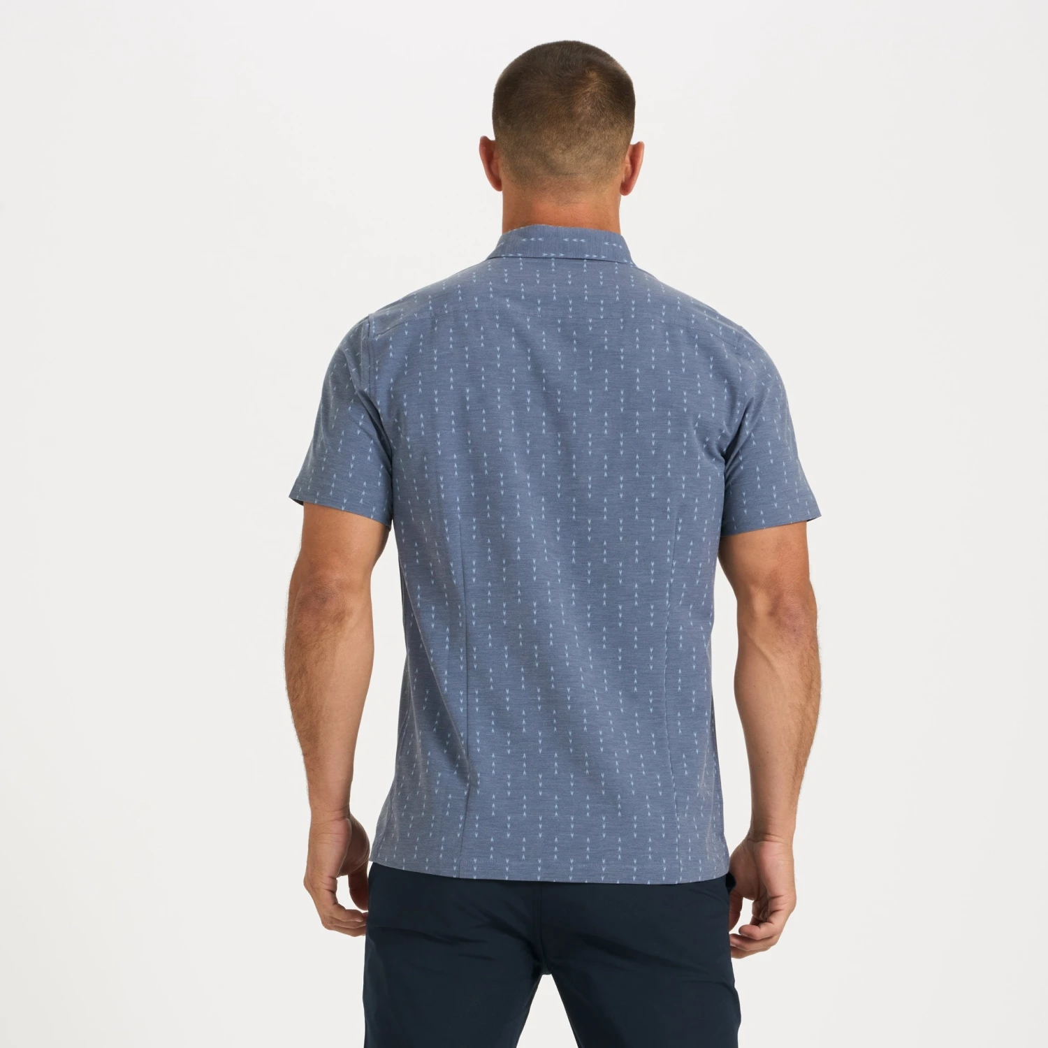 Short-Sleeve Bridge Button Down | Azure Arrows 6 Short-Sleeve Bridge Button Down | Azure Arrows - Image 4