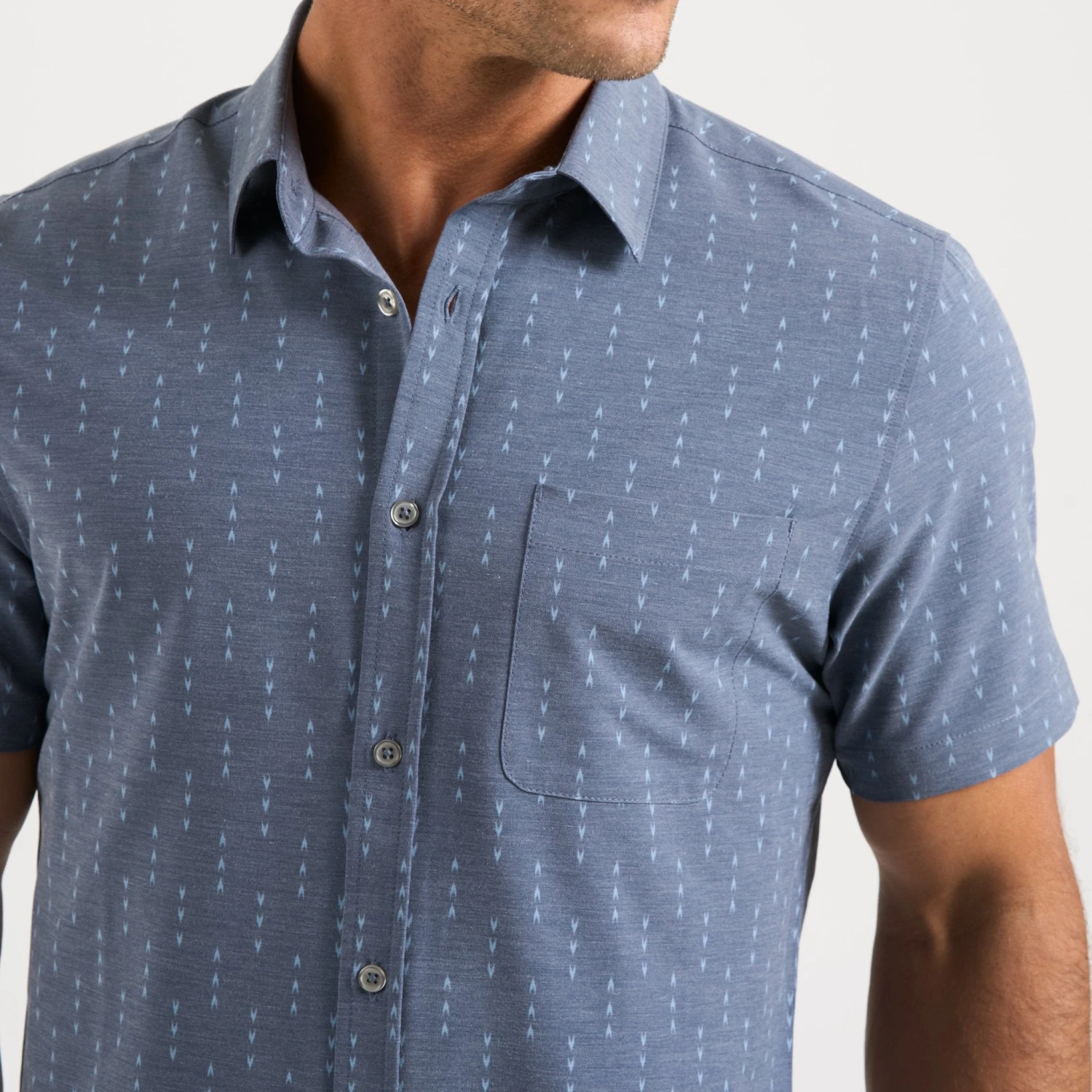 Short-Sleeve Bridge Button Down | Azure Arrows 4 Short-Sleeve Bridge Button Down | Azure Arrows - Image 2