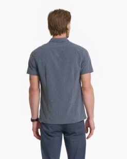Short-Sleeve Bridge Button Down | Charcoal Arrows -Funktion One Style V184CHA FA22 M ECOMM 0610