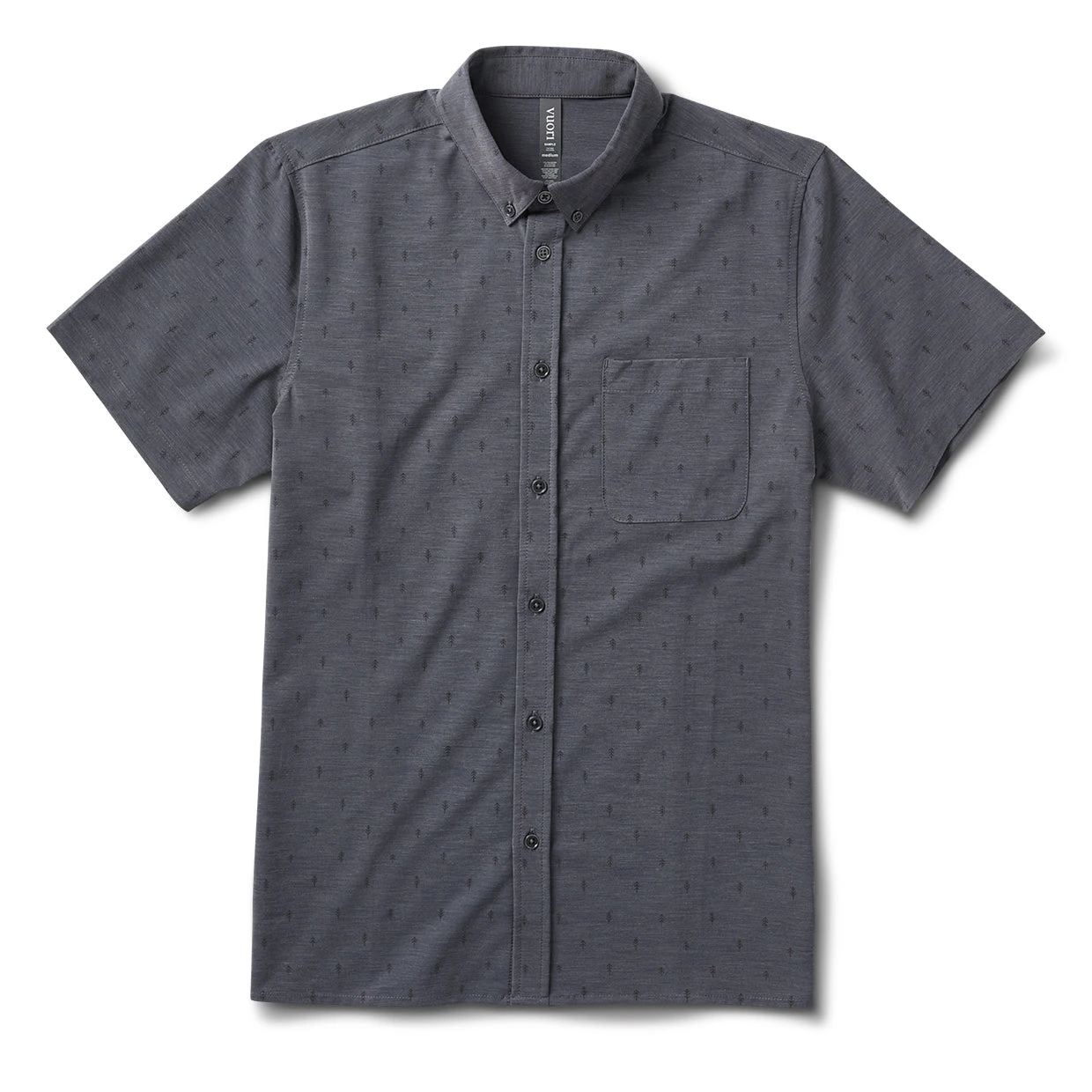 Short-Sleeve Bridge Button Down | Charcoal Tree 3 Short-Sleeve Bridge Button Down | Charcoal Tree