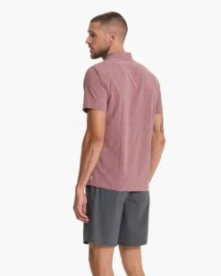 Short Sleeve Bridge Button Down | Light Terracotta Dagger -Funktion One Style V184LTD SP23 M ECOMM TOPS DETAIL 5313 1x1 6c53db8f 1ccb 495f a883 366a4c4af69a