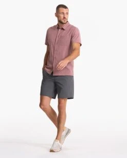 Short Sleeve Bridge Button Down | Light Terracotta Dagger -Funktion One Style V184LTD SP23 M ECOMM TOPS TOP 5308 1X1 1e6b9b49 0b29 452c b7c4 32f33da5cd2b