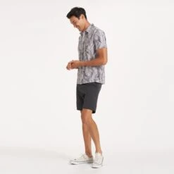 Short-Sleeve Bridge Button Down | Smoke Fronds -Funktion One Style V184SMF 0188
