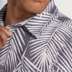 Short-Sleeve Bridge Button Down | Smoke Fronds -Funktion One Style V184SMF 0290