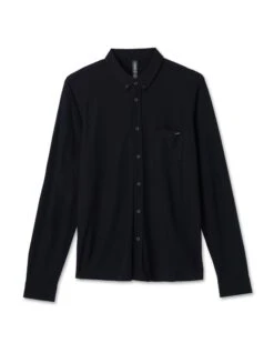Long Sleeve Ace Button Down | Black