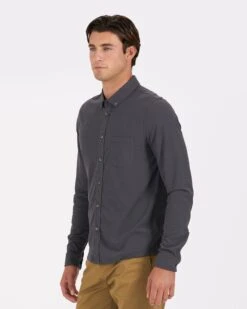 Long-Sleeve Ace Button-Down | Charcoal -Funktion One Style V185CCL 2