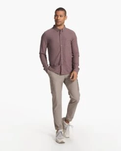 Long Sleeve Ace Button Down | Hazel -Funktion One Style V185HZL FA23 M ECOMM TOPS FULL 3